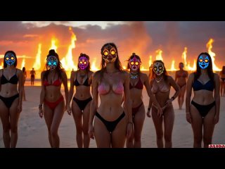 berning men-burning man-beauty girls in the desert